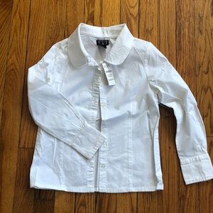 Girls White Button Down
